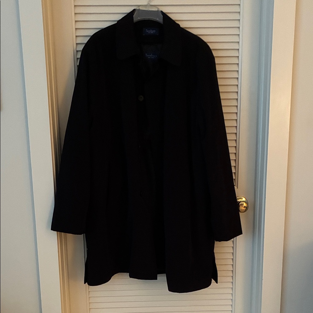 Men’s Black Lined Turnbury Raincoat